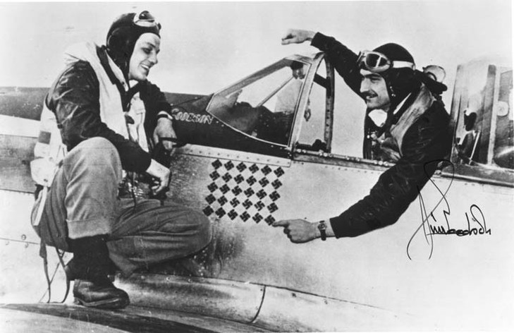 Kidd Hofer and Jim Goodson 4th Fighter Group 8th Air Force USAAF top aces.
